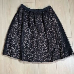 Express Black Lace Aline Skirt